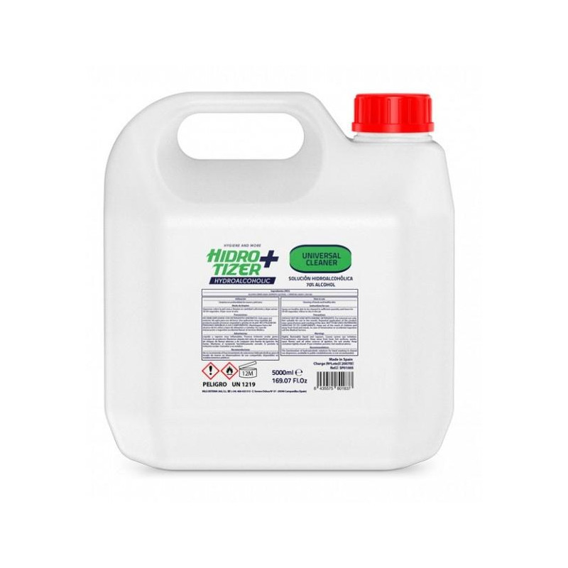 SP01017 HIDROTIZER PLUS GEL HIDROALCOHÓLICO PARA DISPENSADOR GARRAFA TIPO A 5L