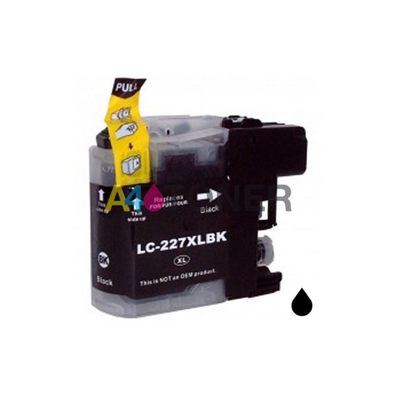 Cartucho de tinta LC227 XL V2 negro compatible alternativo Brother ( LC-227 )