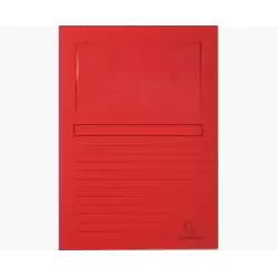 50105E EXACOMPTA SUBCARPETA A4 FOREVER CON VENTANA ROJO 120GR -100U-