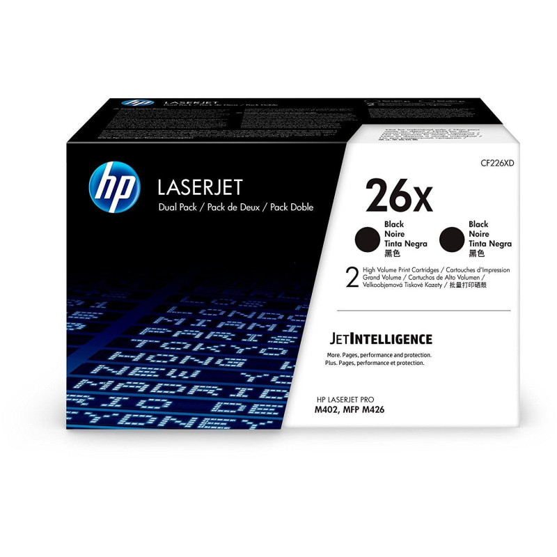 CF226XD HP TONER NEGRO LASERJET PRO M402DN / M402N/ M402D / M426DW / M426FDN / M426FDW - 26X (PACK 2)