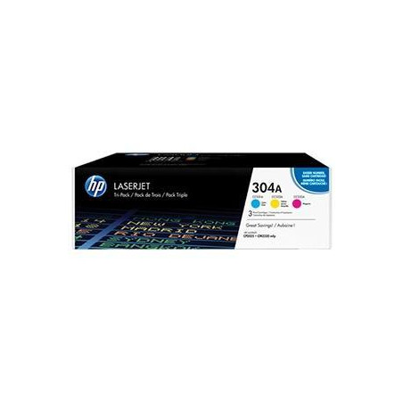 CF372AM HP TONER LASER TRICOLOR 304A PACK 3 (CC531-CC532-CC533)