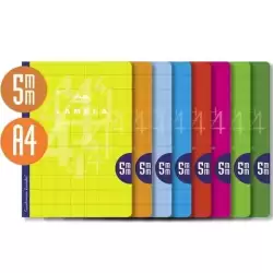 06A405S LAMELA LIBRETA GRAPADA 50H A4 90GR CUADROVÍA 5MM C/SURTIDOS BÁSICOS