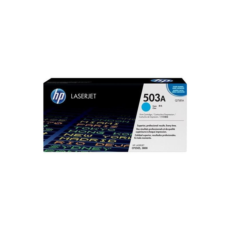 Q7581A HP TONER LASER CIAN LASERJET COLOR 3800 C3505 - 503 A