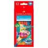 114413 FABER CASTELL LÁPICES DE COLORES ACUARELABLES CLASSIC + PINCEL C/SURTIDOS ESTUCHE 12 UD