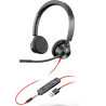 213938-01/8X222AA HP POLY AURICULARES BLACKWIRE 3325 DIADEMA BINAURAL C/ MICRÓFONO CONTROL DE VOLUMEN CABLE USB+JACK 3