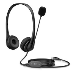 428K6AA HP AURICULARES G2 DIADEMA BINAURAL C/ MICRÓFONO CABLE USB NEGRO