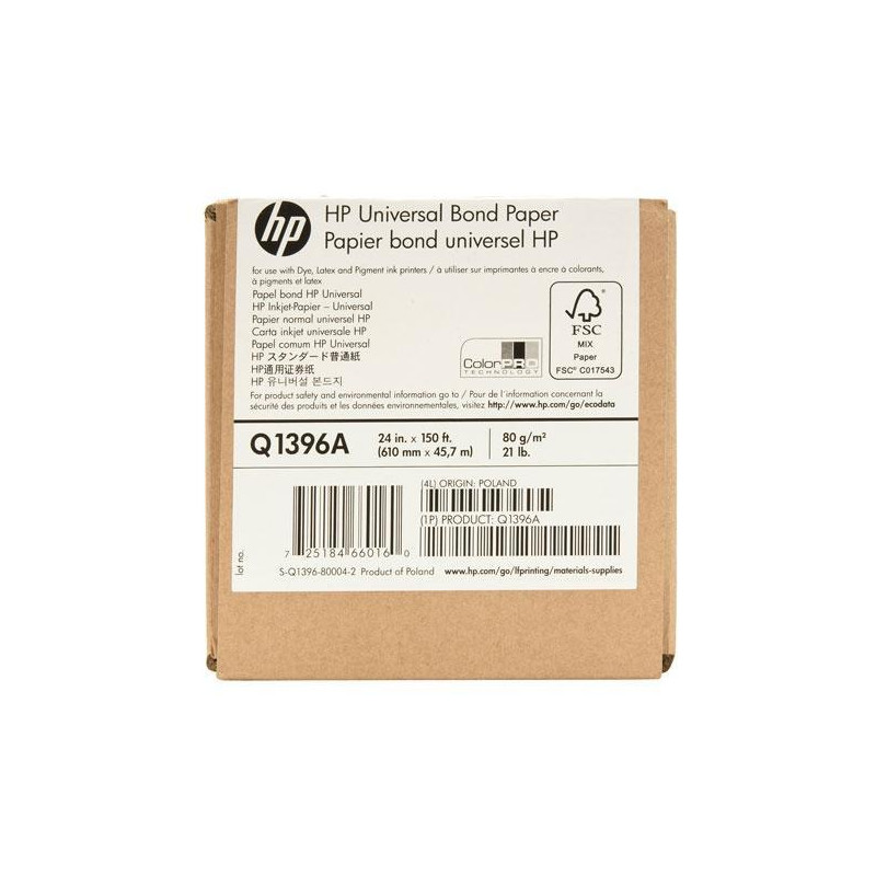 Q1396A HP PAPEL INKJET BOND 24/DESINGJET 120