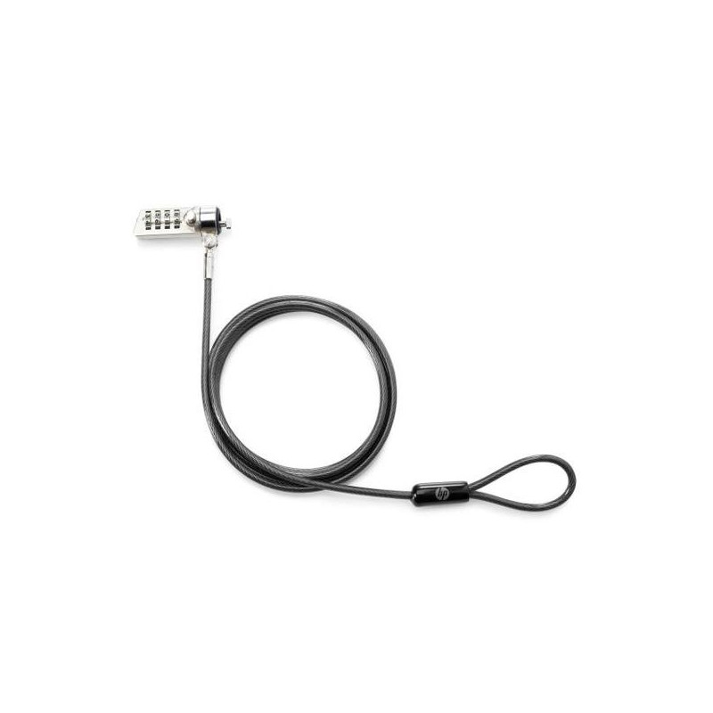 T0Y16AA HP CABLE DE SEGURIDAD CON COMBINACION PARA PORTÁTIL NEGRO