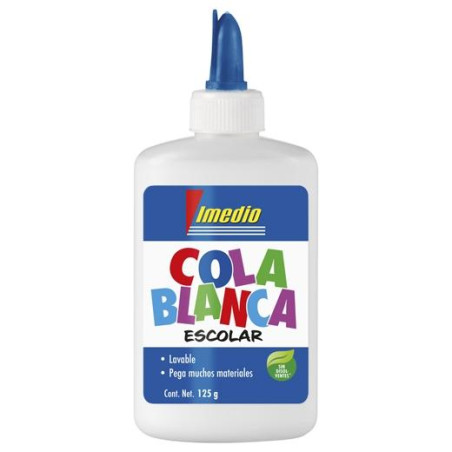 7001592 IMEDIO COLA BLANCA ESCOLAR BOTE 125GR NUEVO DISEÑO