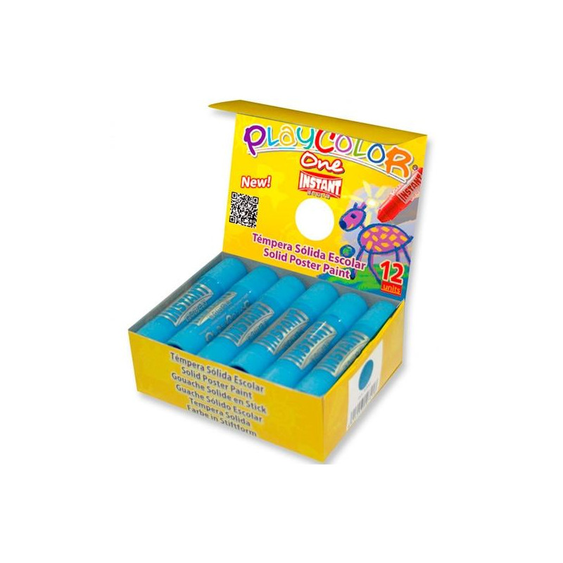 10881 INSTANT TÉMPERAS SÓLIDAS BASIC ONE BARRA 10GR CAJA 12U AZUL CLARO