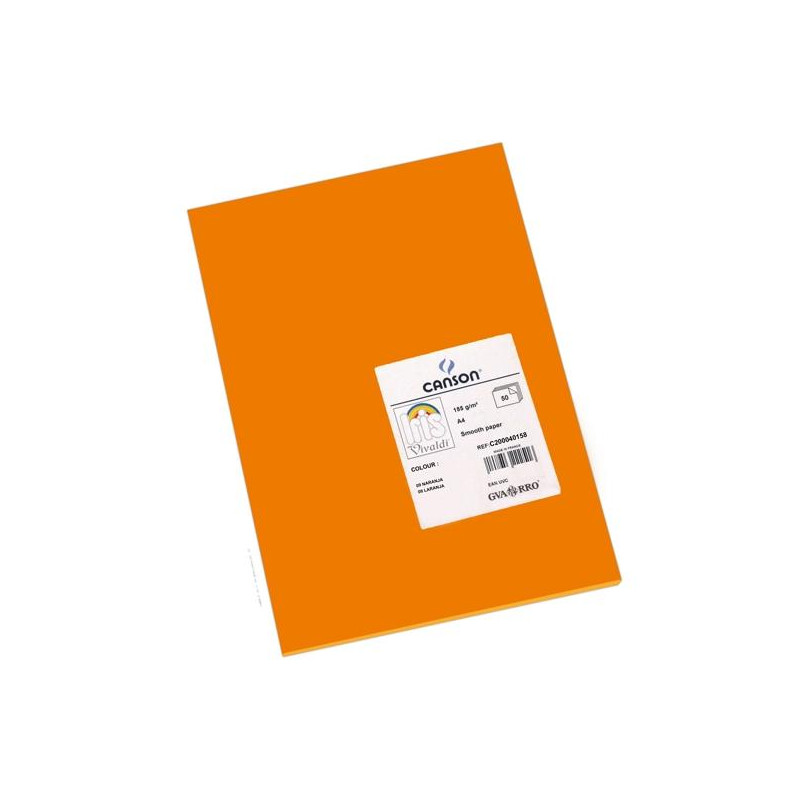 C200040158 IRIS CARTULINA 210X297MM 185GR NARANJA -50U-