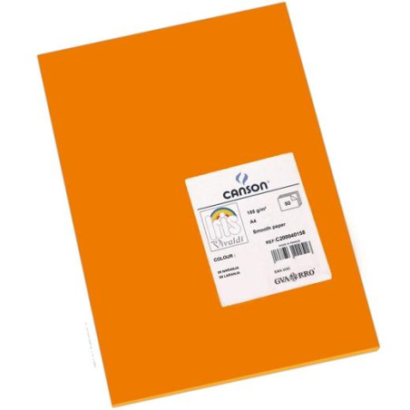 C200040158 IRIS CARTULINA 210X297MM 185GR NARANJA -50U-