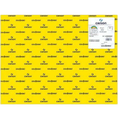 C200040221 IRIS CARTULINA 50X65CM 185GR AMARILLO CANARIO -25U-