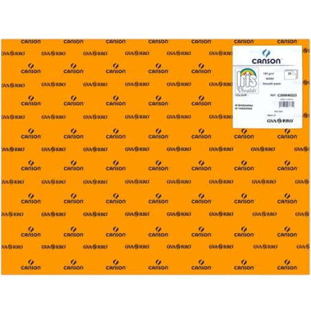 C200040223 IRIS CARTULINA 50X65CM 185GR MANDARINA -25U-