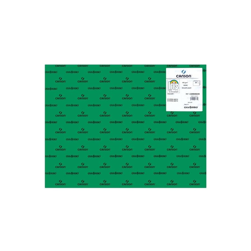 C200040239 IRIS CARTULINA 50X65CM 185GR VERDE ABETO -25U-