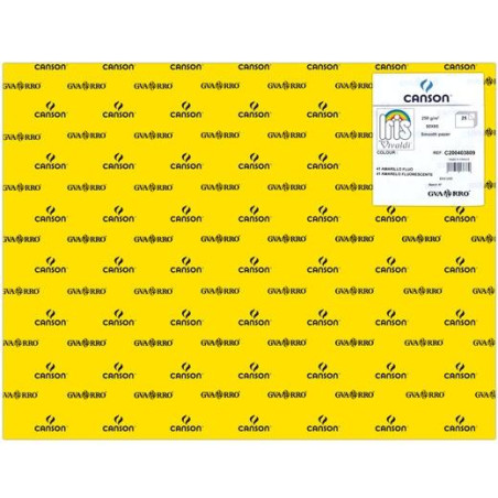 C200403809 IRIS CARTULINA 50X65CM 250GR AMARILLO FLUOR -25U-