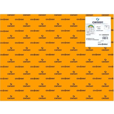 C200403810 IRIS CARTULINA 50X65CM 250GR NARANJA FLUOR -25U-