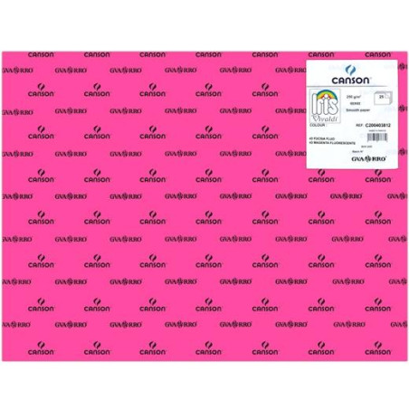 C200403812 IRIS CARTULINA 50X65CM 250GR FUCSIA FLUOR -25U-