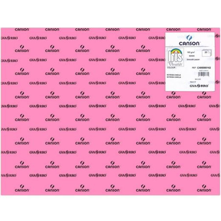 C400080162 IRIS CARTULINA 50X65CM 185GR ROSA CHICLE -25U-