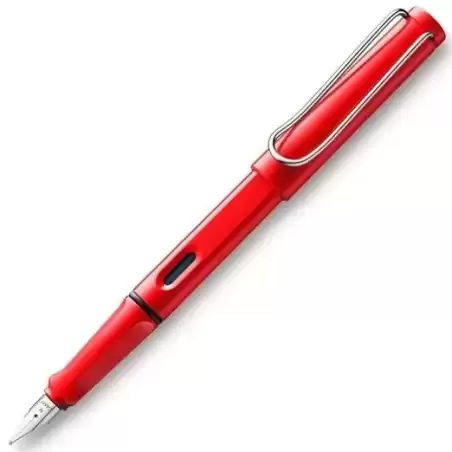 1205252 LAMY PLUMA ESTILOGRÁFICA SAFARI 016M TINTA AZUL PUNTA M ROJO