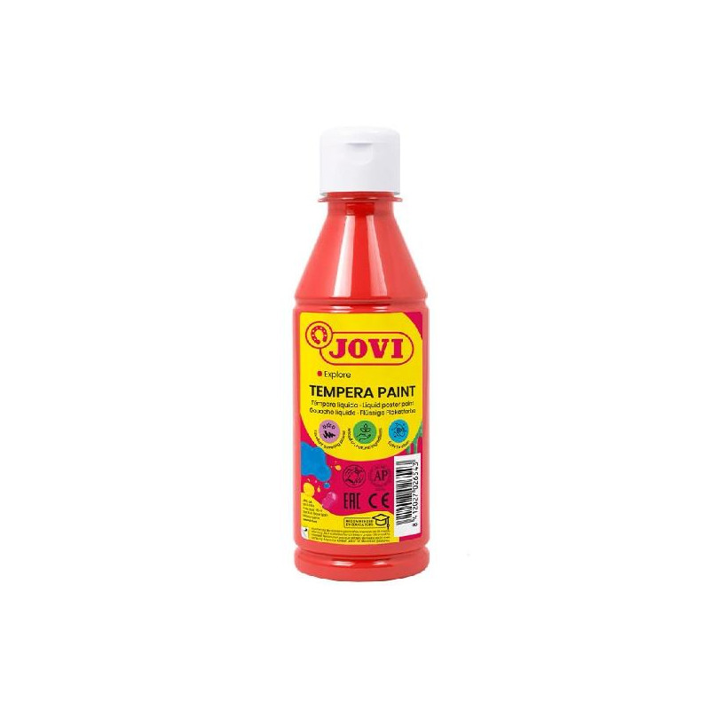 50207 JOVI TÉMPERA LÍQUIDA BERMELLÓN BOTELLA DE 250ML