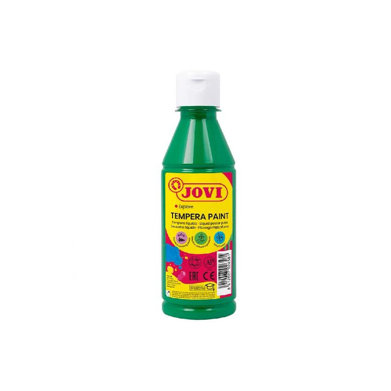 50219 JOVI TÉMPERA LÍQUIDA VERDE OSCURO BOTELLA DE 250ML