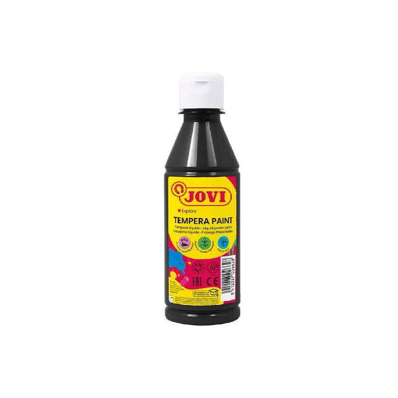 50230 JOVI TÉMPERA LÍQUIDA NEGRO BOTELLA DE 250ML