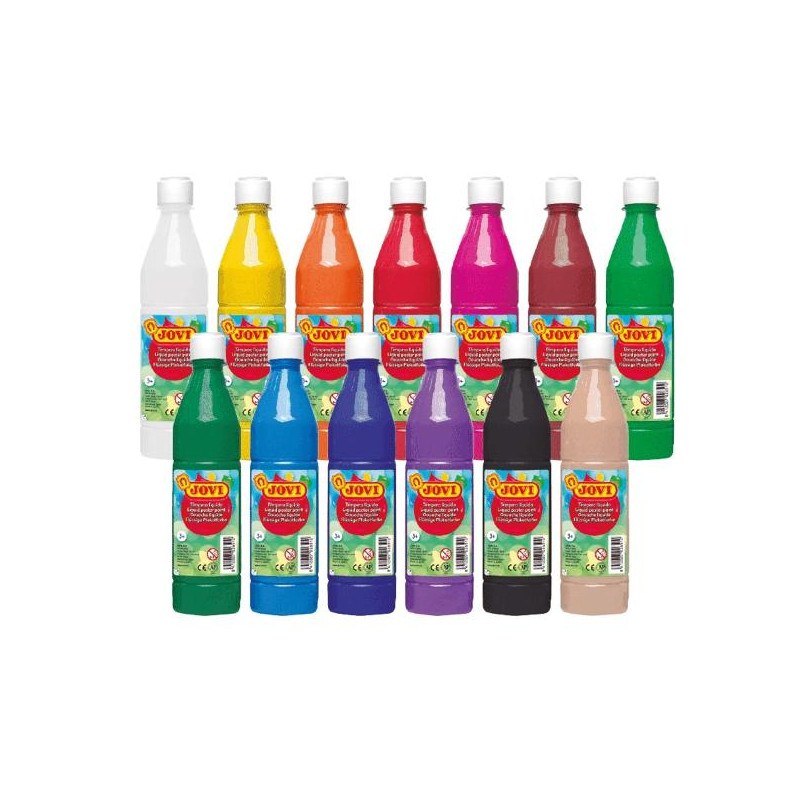 50607 JOVI TÉMPERA LÍQUIDA SCHOOL BERMELLÓN BOTELLA DE 500ML