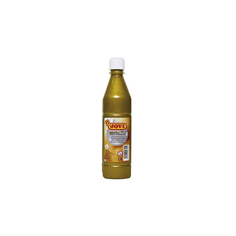 50638 JOVI TÉMPERA LÍQUIDA SCHOOL METÁLIC ORO BOTELLA DE 500ML