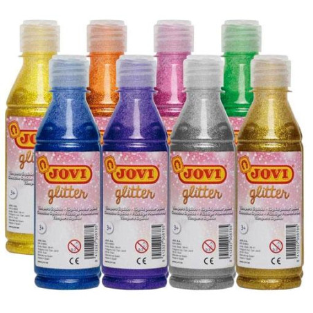 51717 JOVI TÉMPERA GLITTER VERDE BRILLANTE BOTELLA DE 250ML