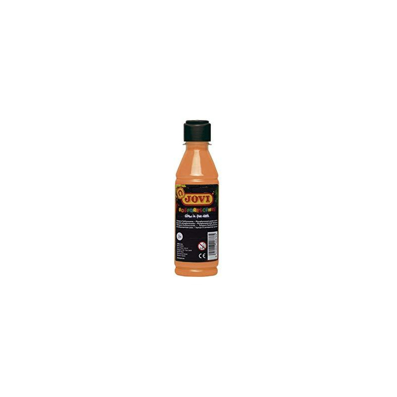 51906 JOVI TÉMPERA FOSFORESCENTE NARANJA BOTELLA DE 250ML