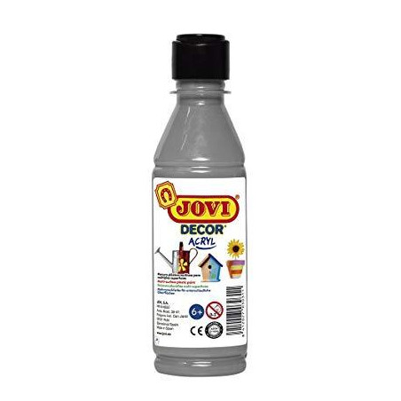 68037 JOVI PINTURA PLÁSTICA JOVIDECOR ACRYL BOTELLA DE 250ML PLATA