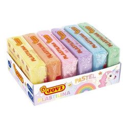 70/6P JOVI PLASTILINA CAJA 6 PASTILLAS 50GR C/SURTIDOS PASTEL