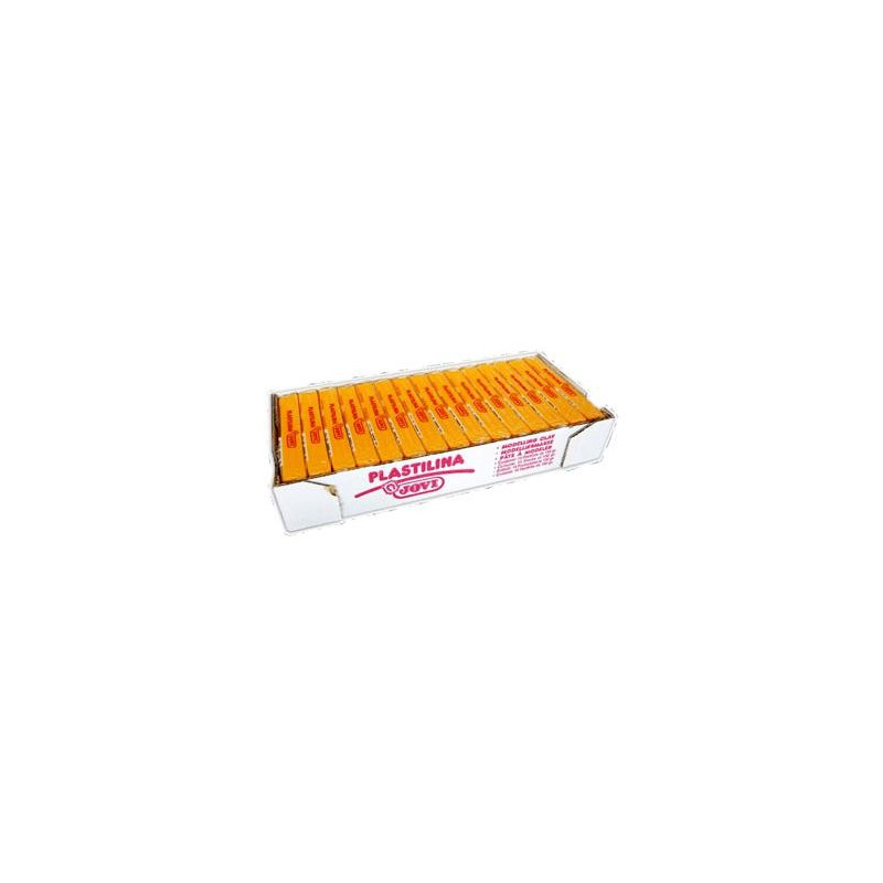 7103 JOVI PLASTILINA SCHOOL CAJA 15 PASTILLAS 150GR AMARILLO OSCURO