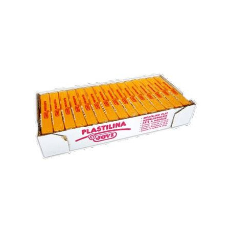 7103 JOVI PLASTILINA SCHOOL CAJA 15 PASTILLAS 150GR AMARILLO OSCURO