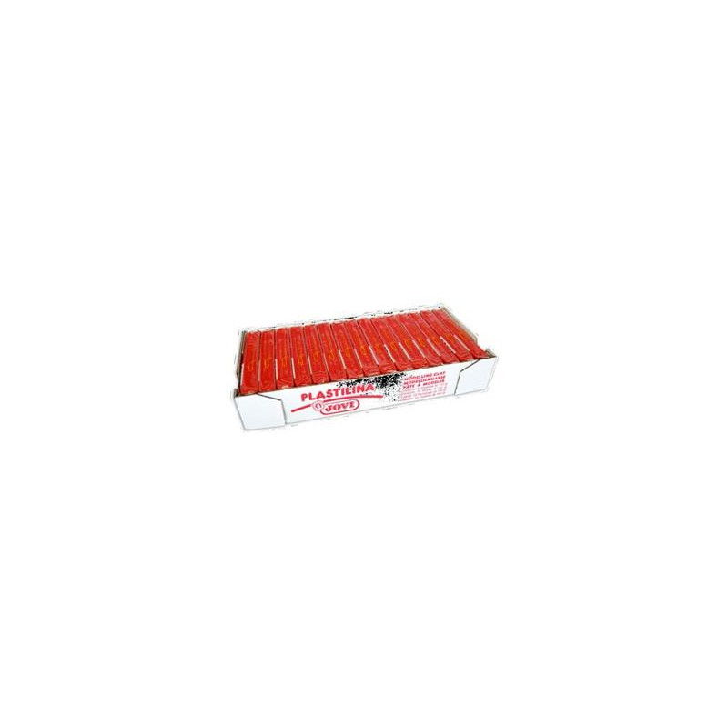 7105 JOVI PLASTILINA SCHOOL CAJA 15 PASTILLAS 150GR ROJO