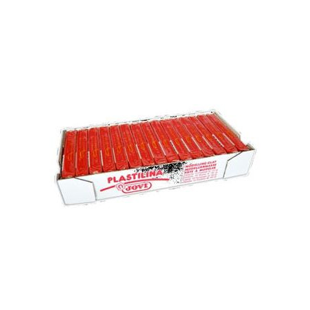 7105 JOVI PLASTILINA SCHOOL CAJA 15 PASTILLAS 150GR ROJO