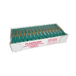 7111 JOVI PLASTILINA SCHOOL CAJA 15 PASTILLAS 150GR VERDE OSCURO