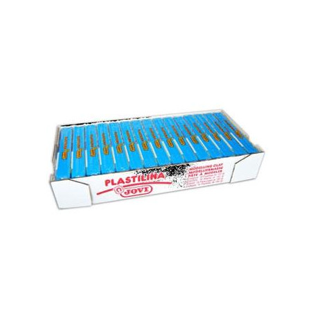 7112 JOVI PLASTILINA SCHOOL CAJA 15 PASTILLAS 150GR AZUL CLARO