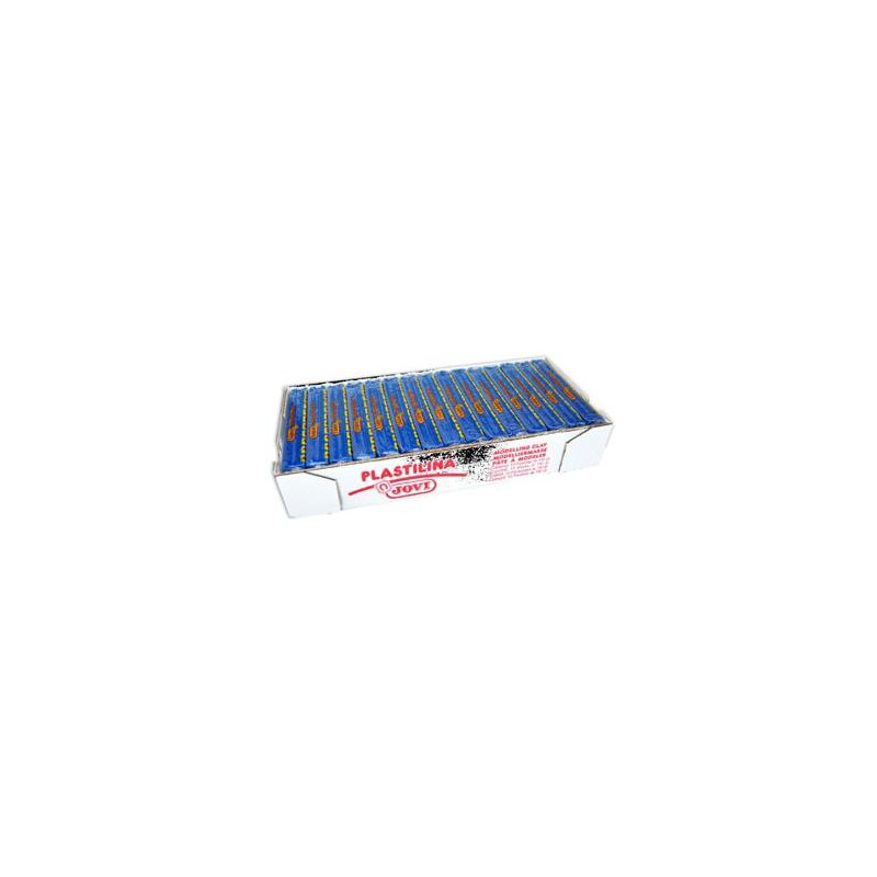 7113 JOVI PLASTILINA SCHOOL CAJA 15 PASTILLAS 150GR AZUL OSCURO