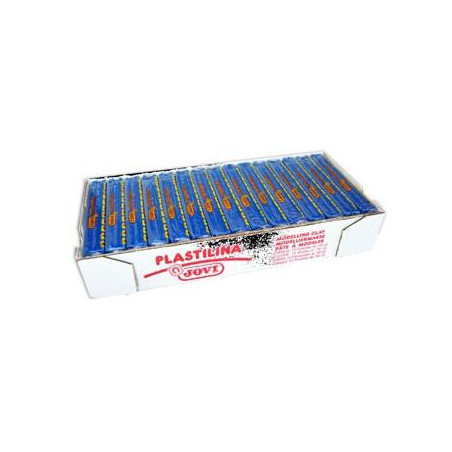 7113 JOVI PLASTILINA SCHOOL CAJA 15 PASTILLAS 150GR AZUL OSCURO