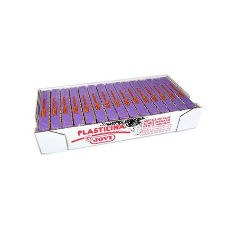 7114 JOVI PLASTILINA SCHOOL CAJA 15 PASTILLAS 150GR LILA