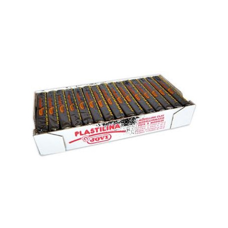 7115 JOVI PLASTILINA SCHOOL CAJA 15 PASTILLAS 150GR NEGRO