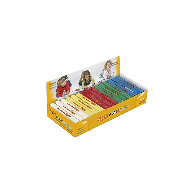 71B JOVI PLASTILINA CAJA EXPOSITORA 15 PASTILLAS 150GR 5 COLORES BÁSICOS