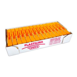 7203 JOVI PLASTILINA CAJA 15 PASTILLAS 350GR UNICOLOR AMARILLO OSCURO