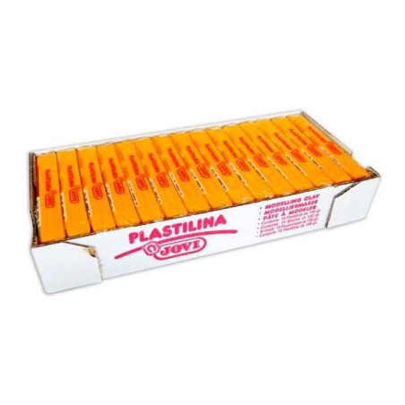 7203 JOVI PLASTILINA CAJA 15 PASTILLAS 350GR UNICOLOR AMARILLO OSCURO