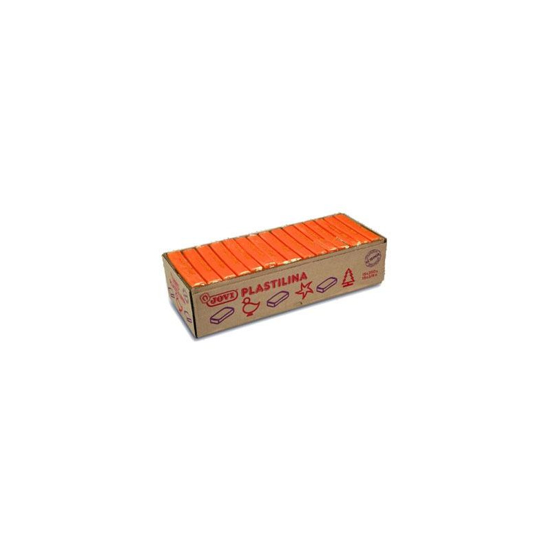 7204 JOVI PLASTILINA CAJA 15 PASTILLAS 350GR UNICOLOR NARANJA