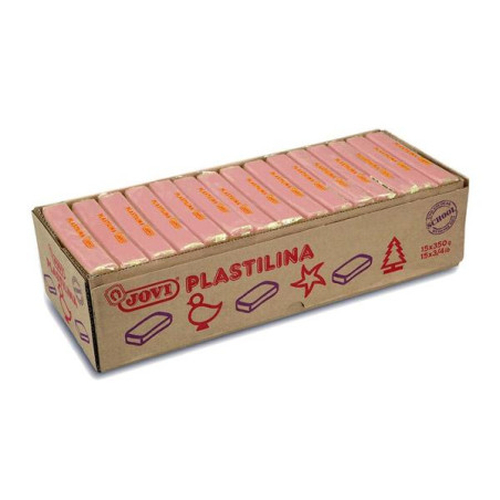 7208 JOVI PLASTILINA CAJA 15 PASTILLAS 350GR UNICOLOR CARNE