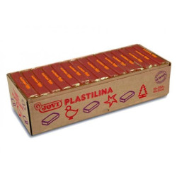 7209 JOVI PLASTILINA CAJA 15 PASTILLA 350GR UNICOLOR MARRÓN