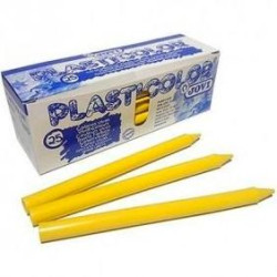 92501 JOVI CERAS PLÁSTICAS CRAYONS STUDENT UNICOLOR AMARILLO CAJA 25 UD